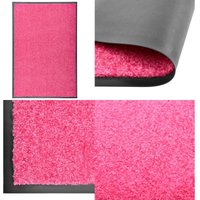 Fußmatte Waschbar Rosa 60x90 cm - Teppich - Fußmatte - Badezimmermatte - Türmatte - Outdoormatte - Home & Living von VIDAXL