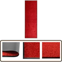 Vidaxl - Fußmatte Waschbar Rot 60x180 cm - Innenfußmatte - Außenfußmatte - Türmatte - Waschebene - Anti-Rutschmatte von VIDAXL