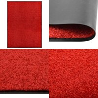 Fußmatte Waschbar Rot 90x120 cm - Teppich - Fußmatte - Innenraumdekoration - Outdoor-Dekoration - Anti-Schmutzmatte - Home & Living von VIDAXL