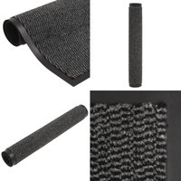 Vidaxl - Fußmatte getuftet 60x150 cm Anthrazit - Haustürmatte - Fußmatte - Anthrazit - Polypropylen - Rutschfest - Home & Living von VIDAXL