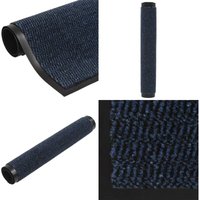 Fußmatte getuftet 60x150 cm Blau - Haushaltstextilien - Fußmatte - Türmatte - Eintrittmatte - Treppenmatte - Home & Living von VIDAXL