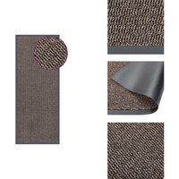 Vidaxl - Fußmatte getuftet 60x150 cm Dunkelbraun - Haustürmatte - Fußmatte - Dielenmatte - Treppenmatte - Eingangsmatte von VIDAXL