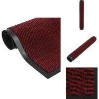 Fußmatte getuftet 60x180 cm Rot - Haustürmatte - Fussmatte - Eingangsmatte - Treppenmatte - Küchenmatte von VIDAXL