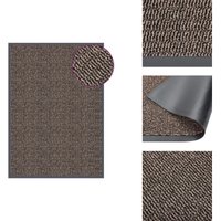 Fußmatte getuftet 60x90 cm Dunkelbraun - Haustürmatte - Fußmatte - Dielenmatte - Eingangsmatte - Treppenmatte von VIDAXL
