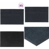 Fußmatten 5 Stk. Dunkelgrau 40x60 cm Kokosfaser Getuftet - Kokosfußmatte - Eingangsmatte - Türmatte - Rutschfest - Outdoor Matten - Home & Living von VIDAXL