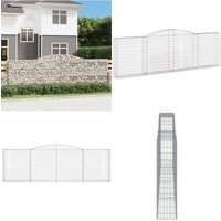 Gabione mit Hochbogen 400x30x120/140 cm Verzinktes Eisen - Gabionenkorb - Gabionenwände - Gartendekoration - Gartenzubehör - Zaun - Home & Living Gabione mit Hochbogen 400x30x120/140 cm Verzinktes Eisen - Gabionenkorb - Gabionenwände - Gartendekoration - Gartenzubehör - Zaun - Home & Living von VIDAXL