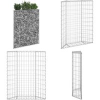 Vidaxl - Gabionen-Hochbeet Trapezform Verzinkter Stahl 80x20x100 cm - Gabionen-Hochbeet - Steinkorb - Blumentopf - Hochbeet - Gartenmöbel - Home & von VIDAXL