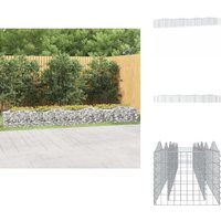 Gabionen-Hochbeet mit Hochbogen 400x50x50 cm Verzinktes Eisen - Gabionen-Hochbeet - Hochbeet - Gabionenkasten - Gartendekoration - Pflanzenkübel von VIDAXL