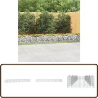 Vidaxl - Gabionen-Hochbeet mit Hochbogen 600x100x50 cm Verzinktes Eisen - Gabionen-Hochbeet - Hochbeet - Gabionenkorb - Gartendekoration von VIDAXL