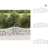 Gabionen mit Hochbogen 2 Stk. 200x50x40/60 cm Verzinktes Eisen - Gabionen - Gabionenkörbe - Gartendeko - Gartenzubehör - Zaun Gabionen mit Hochbogen 2 Stk. 200x50x40/60 cm Verzinktes Eisen - Gabionen - Gabionenkörbe - Gartendeko - Gartenzubehör - Zaun von VIDAXL