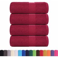 Gästetücher 4 Stk. Bordeauxrot 30x50 cm 360 g/m² 100% Baumwolle Vidaxl von VIDAXL