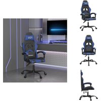 Gaming-Stuhl Drehbar Schwarz und Blau Kunstleder - Gaming-Stuhl - Gamer Chair - Bürostuhle - Schreibtischstuhl - Ergonomischer Stuhl Gaming-Stuhl Drehbar Schwarz und Blau Kunstleder - Gaming-Stuhl - Gamer Chair - Bürostuhle - Schreibtischstuhl - Ergonomischer Stuhl von VIDAXL