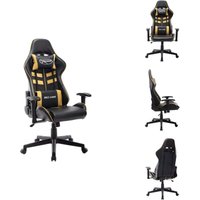 Gaming-Stuhl Schwarz und Golden Kunstleder - Gaming Stuhl - PC Stuhl - Bürostuhl - Gamer Chair - Ergonomischer Stuhl von VIDAXL