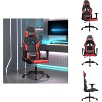 Gaming-Stuhl Schwarz und Rot Kunstleder - Gaming Stuhl - Gamer Chair - pc Stuhl - Schreibtischstuhl - Ergonomischer Stuhl von VIDAXL