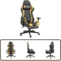 Gaming-Stuhl mit Fußstütze Drehbar Golden PVC - Gaming Stuhl - Gamer Chair - PC Stuhl - Schreibtischstuhl - Ergonomischer Stuhl Gaming-Stuhl mit Fußstütze Drehbar Golden PVC - Gaming Stuhl - Gamer Chair - PC Stuhl - Schreibtischstuhl - Ergonomischer Stuhl von VIDAXL