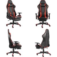 Vidaxl - Gaming-Stuhl mit Fußstütze Drehbar Rot pvc - Gaming Stuhl - pc Stuhl - Gamer Chair - Schreibtischstuhl - Bürostuh l - Home & Living Vidaxl - Gaming-Stuhl mit Fußstütze Drehbar Rot pvc - Gaming Stuhl - pc Stuhl - Gamer Chair - Schreibtischstuhl - Bürostuh l - Home & Living von VIDAXL