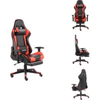 Gaming-Stuhl mit Fußstütze Drehbar Rot pvc - Gaming Stuhl - pc Stuhl - Gamer Chair - Schreibtischstuhl - Ergonomischer Stuhl Gaming-Stuhl mit Fußstütze Drehbar Rot pvc - Gaming Stuhl - pc Stuhl - Gamer Chair - Schreibtischstuhl - Ergonomischer Stuhl von VIDAXL