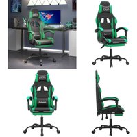 Gaming-Stuhl mit Fußstütze Drehbar Schwarz & Grün Kunstleder - Gaming Stuhl - Gamer Chair - PC Stuhl - Schreibtischstuhl - Ergonomischer Stuhl - Home Gaming-Stuhl mit Fußstütze Drehbar Schwarz & Grün Kunstleder - Gaming Stuhl - Gamer Chair - PC Stuhl - Schreibtischstuhl - Ergonomischer Stuhl - Home von VIDAXL