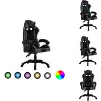 Vidaxl - Gaming-Stuhl mit rgb LED-Leuchten Grau und Schwarz Kunstleder - Gaming-Stuhl - Bürostuhl - PC-Stuhl - Ergonomischer Stuhl - Led-Beleuchtung Vidaxl - Gaming-Stuhl mit rgb LED-Leuchten Grau und Schwarz Kunstleder - Gaming-Stuhl - Bürostuhl - PC-Stuhl - Ergonomischer Stuhl - Led-Beleuchtung von VIDAXL