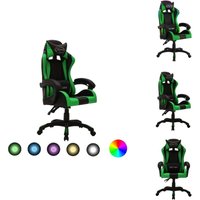 Vidaxl - Gaming-Stuhl mit rgb LED-Leuchten Grün und Schwarz Kunstleder - Gaming-Stuhl - Bürostuhl - PC-Stuhl - Ergonomischer Stuhl - Led-Beleuchtung Vidaxl - Gaming-Stuhl mit rgb LED-Leuchten Grün und Schwarz Kunstleder - Gaming-Stuhl - Bürostuhl - PC-Stuhl - Ergonomischer Stuhl - Led-Beleuchtung von VIDAXL