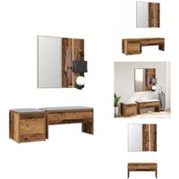 Garderoben-Set Altholz-Optik Holzwerkstoff - Flurmöbel Set - Flurmöbel Sets - Flurmöbel - Flurmöbelset Garderoben-Set Altholz-Optik Holzwerkstoff - Flurmöbel Set - Flurmöbel Sets - Flurmöbel - Flurmöbelset von VIDAXL