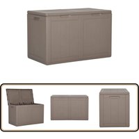 Garten-Aufbewahrungsbox 180 l Braun pp Rattan - Gartenbox - Aufbewahrungsbox - Outdoor Box - Rattan Optik - Wetterfest von VIDAXL