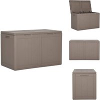 Garten-Aufbewahrungsbox 180 l Braun pp Rattan - Gartenbox - Aufbewahrungsbox - Outdoor Box - Rattan Optik - Wetterfest von VIDAXL