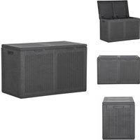 Garten-Aufbewahrungsbox 180 l Schwarz pp Rattan - Gartenschuppen - Außenaufbewahrung - Lagerbox - Gartenorganisation - Wetterfest Garten-Aufbewahrungsbox 180 l Schwarz pp Rattan - Gartenschuppen - Außenaufbewahrung - Lagerbox - Gartenorganisation - Wetterfest von VIDAXL