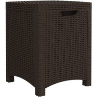 Garten-Aufbewahrungsbox 39x39x46 cm PP Rattan Braun vidaXL705012 von BONNEVIE