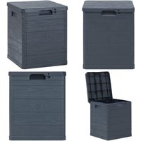 Garten-Aufbewahrungsbox 90 l Anthrazit - Gartenbox - Aufbewahrungsbox - Outdoor Möbel - Gartendekoration - Anthrazit - Home & Living von VIDAXL