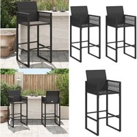 Vidaxl - Garten-Barhocker 2 Stk. Schwarz Poly Rattan - Gartenbarhocker - Outdoor Furniture - Balkonmöbel - Esszimmerstühle - Lounge Chair - Home & Vidaxl - Garten-Barhocker 2 Stk. Schwarz Poly Rattan - Gartenbarhocker - Outdoor Furniture - Balkonmöbel - Esszimmerstühle - Lounge Chair - Home & von VIDAXL