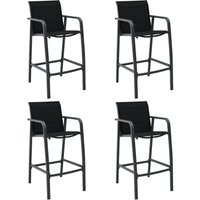 Garten-Barstühle 4 Stk. Schwarz Textilene - Vidaxl von VIDAXL