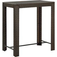 Vidaxl - Garten-Bartisch Braun 100x60,5x110,5 cm Poly Rattan Vidaxl - Garten-Bartisch Braun 100x60,5x110,5 cm Poly Rattan von VIDAXL