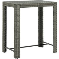 Garten-Bartisch Grau 100x60,5x110,5 cm Poly Rattan - Vidaxl von VIDAXL
