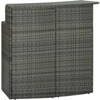 Vidaxl - Garten-Bartisch Grau 120x55x110 cm Poly Rattan von VIDAXL
