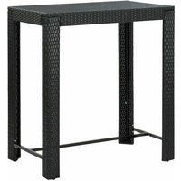 Garten-Bartisch Schwarz 100x60,5x110,5 cm Poly Rattan Vidaxl von VIDAXL