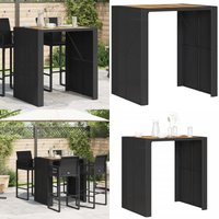 Garten-Bartisch mit Holzplatte Schwarz 105x80x110 cm Polyrattan - Gartentisch - Bartisch - Gartenmöbel - Outdoor-Tisch - Esszimmerset - Home & Living Garten-Bartisch mit Holzplatte Schwarz 105x80x110 cm Polyrattan - Gartentisch - Bartisch - Gartenmöbel - Outdoor-Tisch - Esszimmerset - Home & Living von VIDAXL