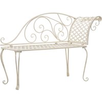 Vidaxl - Garten-Chaiselongue 128 cm Metall Antik Weiß von VIDAXL
