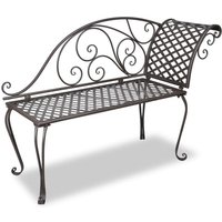 Garten-Chaiselongue 128 cm Stahl Antik Braun Vidaxl von VIDAXL