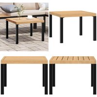 Garten-Couchtisch 55x55x39,5 cm Pulverbeschichteter Stahl - Gartentisch - Outdoor Möbel - Esszimmerset - Balkonmöbel - Terrasse - Home & Living von VIDAXL