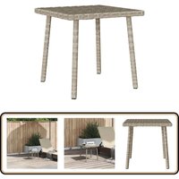 Vidaxl - Garten-Couchtisch Rechteckig Hellgrau 40x40x37 cm Poly Rattan von VIDAXL