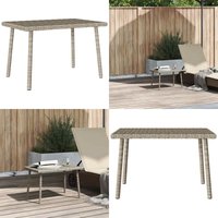 Vidaxl - Garten-Couchtisch Rechteckig Hellgrau 60x40x37 cm Poly Rattan von VIDAXL