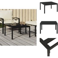 Garten-Couchtisch Schwarz 60x60x35 cm Stahl - Gartentisch - Terrassentisch - Gartenmöbel - Outdoor Möbel - Stahlt Tisch Garten-Couchtisch Schwarz 60x60x35 cm Stahl - Gartentisch - Terrassentisch - Gartenmöbel - Outdoor Möbel - Stahlt Tisch von VIDAXL