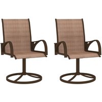 Vidaxl - Garten-Drehstühle 2 Stk. Textilene und Stahl Braun Vidaxl - Garten-Drehstühle 2 Stk. Textilene und Stahl Braun von VIDAXL