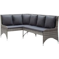 Vidaxl - Garten-Ecksofas 2 Stk. Poly Rattan Grau 648377 von VIDAXL
