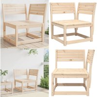 Garten-Ecksofa 73x73x78 cm Massivholz Kiefer - Gartenmöbel - Holzsessel - Esszimmerstuhl - Terrassenmöbel - Lounge Set - Home & Living von VIDAXL