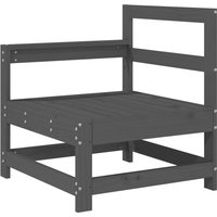 Vidaxl - Garten-Ecksofa Grau Massivholz Kiefer von VIDAXL