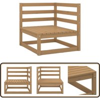 Garten-Ecksofa Honigbraun Massivholz Kiefer - Gartenecke - Gartenlounge - Esszimmerset - Outdoor Möbel - Rattan Gartenmöbel von VIDAXL