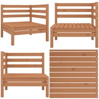 Garten-Ecksofa Honigbraun Massivholz Kiefer - Gartenecke - Holzsessel - Gartenmöbelset - Balkonmöbel - Esszimmertisch - Home & Living von VIDAXL