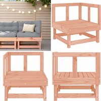 Garten-Ecksofa Massivholz Douglasie - Gartenecke - Holzsessel - Gartenlounge - Esszimmerset - Terrassenmöbeln - Home & Living von VIDAXL